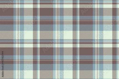 Elegant muted plaid pattern in soft blues, browns, and creams.  Perfect for textile design, website backgrounds, or apparel projects.