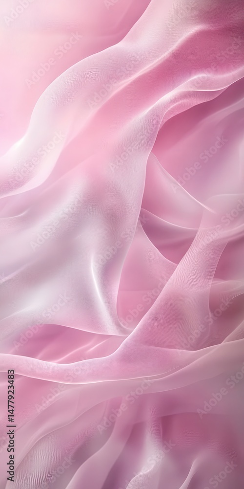Obraz premium Soft Pink Fabric Waves Background Texture