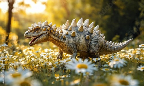 Gigantic extinct Tyrannosaurus Rex dinosaur 3D render
