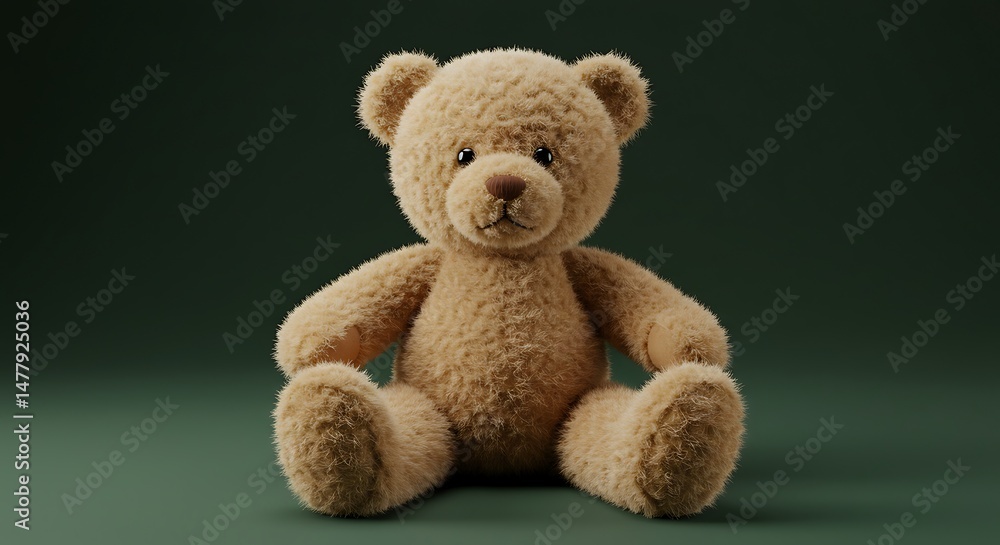 Obraz premium Teddy bear on solid background