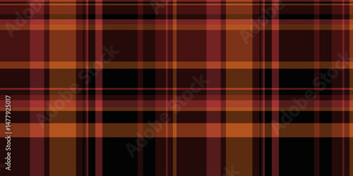 Fancy fabric background plaid, no people tartan seamless texture. Season vector pattern check textile in black and red colors.
