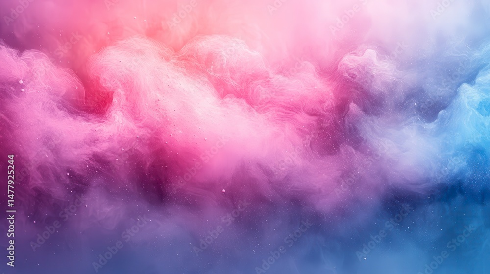 Ethereal abstract background with pink and blue smoke-like clouds blending together in a dreamy, atmospheric texture Ethereal abstract background with pink and blue smoke-like clouds blending together in a dreamy, atmospheric texture