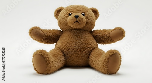 Teddy bear on solid background