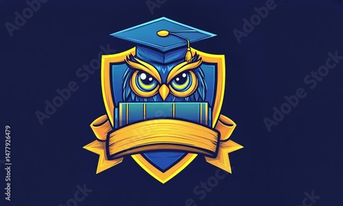 This heraldic vector illustration features a vintage coat of arms with a shield, crown, and ribbon design, a classic symbol
