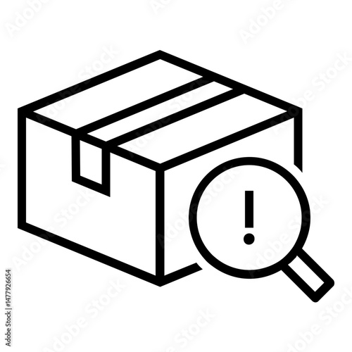 Box with magnifying glass 
