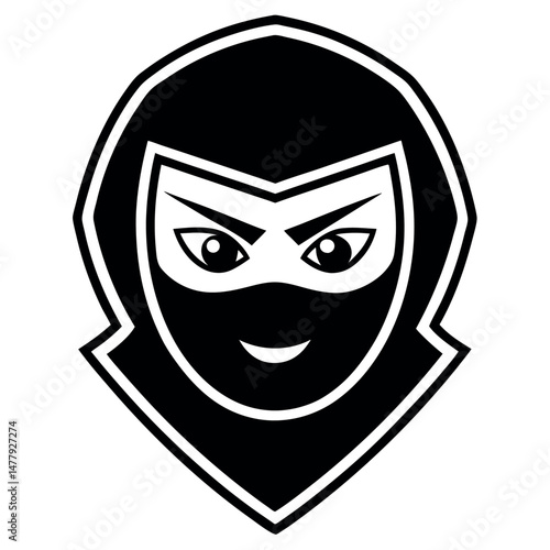 Intense Ninja Character Silhouette