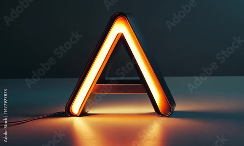 Abstract triangle design with a light vector concept