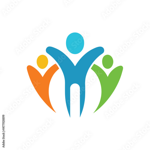 Multigenerational Family Love Logo Concept