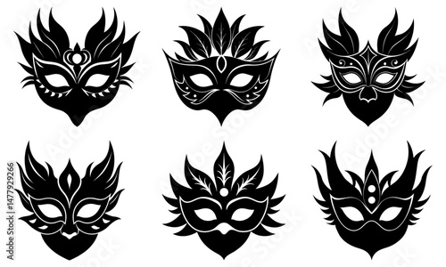 Masquerade Mask Silhouette vector