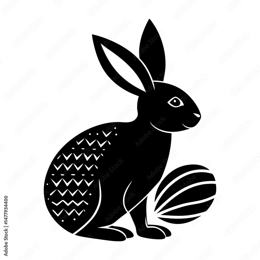 Obraz premium Easter Bunny Silhouette vector