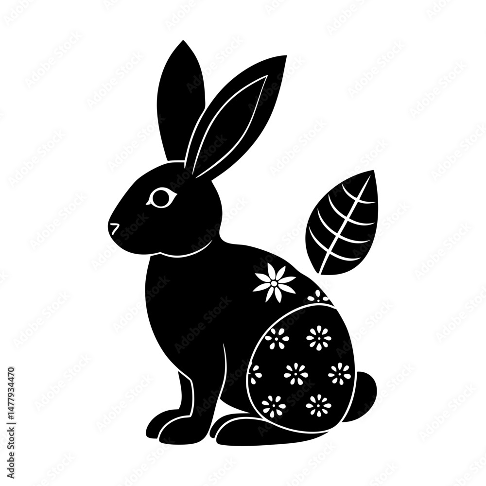 Obraz premium Easter Bunny Silhouette vector
