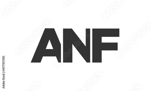 Free Download ANF logo design template with strong and modern bold text. Initial based vector logotype featuring simple and minimal typography. Trendy company identity. - GFXLoad