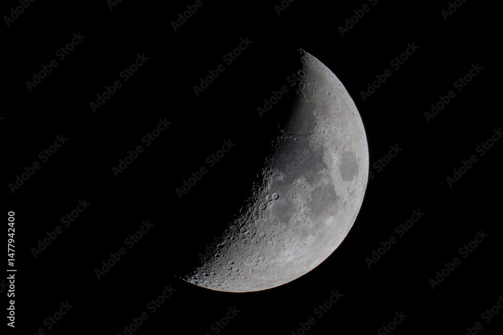 Crescent moon in the night sky Crescent moon in the night sky