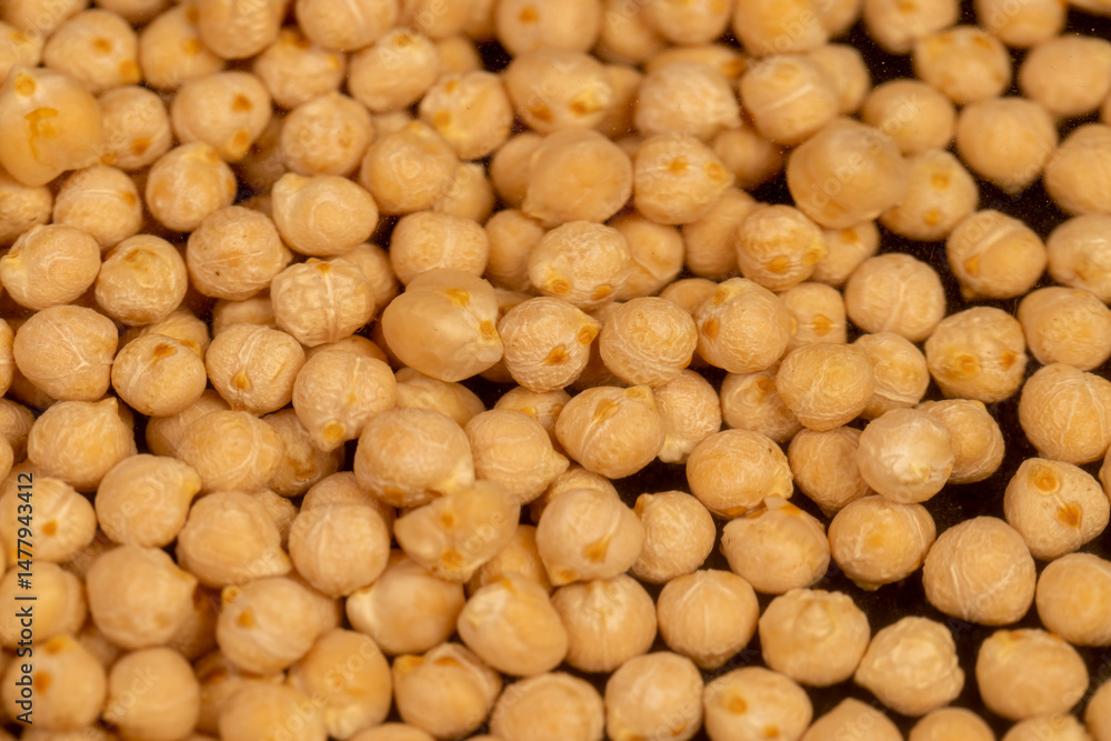 chickpeas in the water, poured into the water before cooking and a large number of chickpeas chickpeas in the water, poured into the water before cooking and a large number of chickpeas