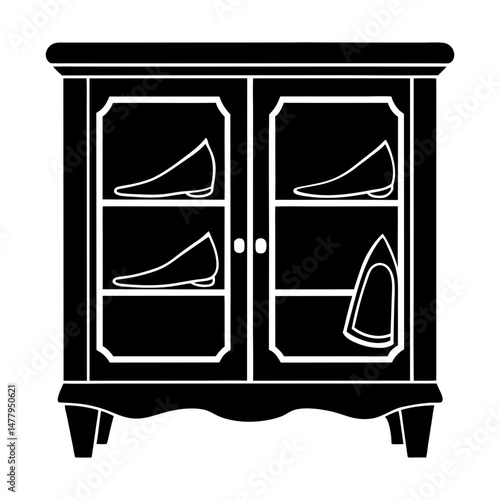 Shoe Cabinet silhouette vector