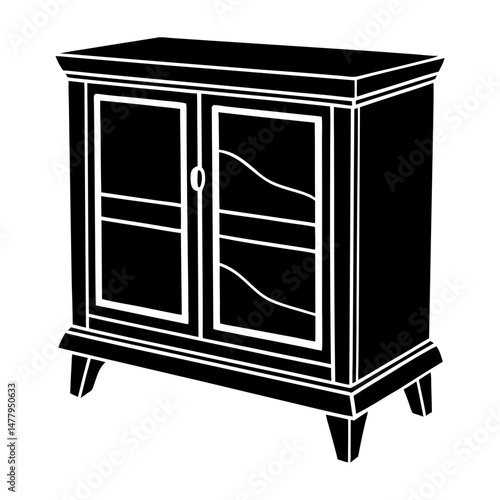 Shoe Cabinet silhouette vector