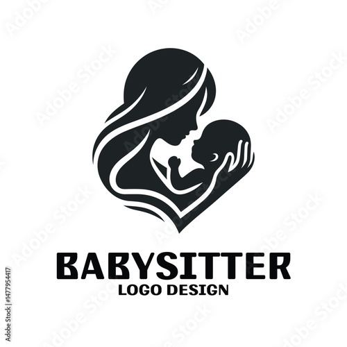 Babysitter Vector Logo Design