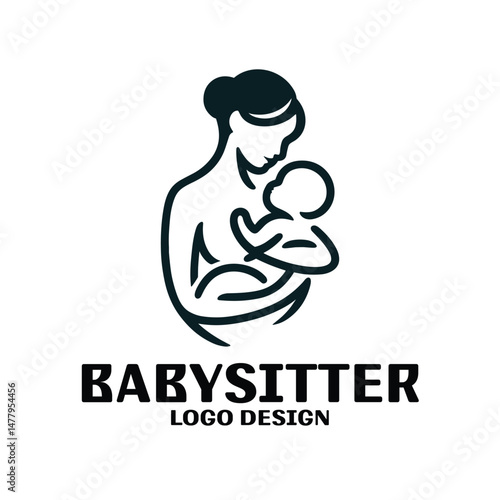 Babysitter Vector Logo Design