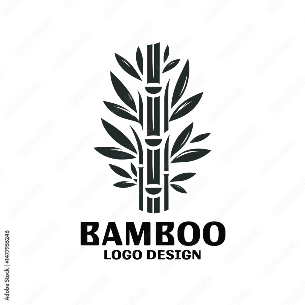 Fototapeta premium Bamboo Vector Logo Design