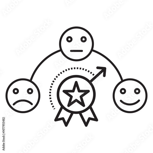 Customer Effort Score (CES) icon vector