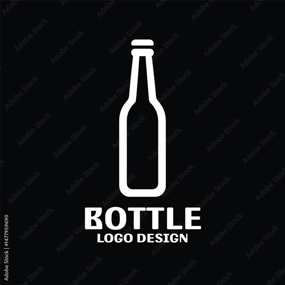 Bottle Vector Logo Design Bottle Vector Logo Design