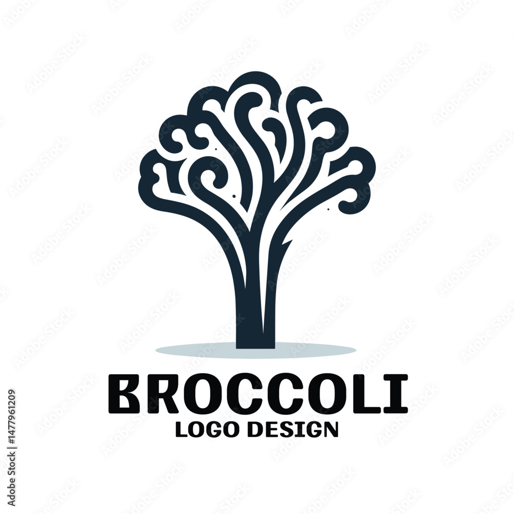 Obraz premium Broccoli Vector Logo Design