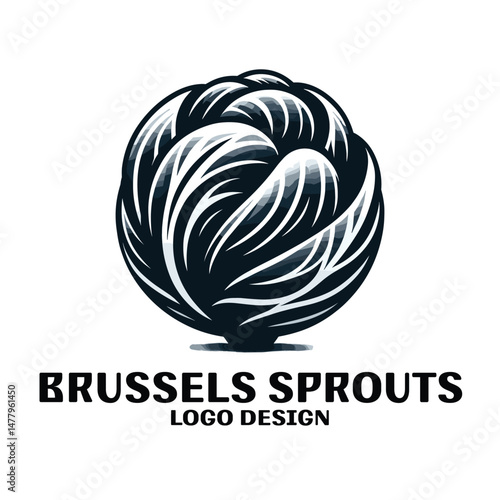 Brussels Sprouts Vector Logo Design