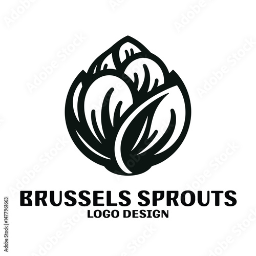 Brussels Sprouts Vector Logo Design