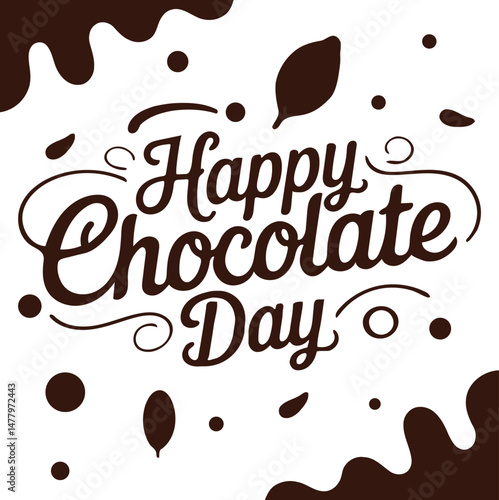 essence and joy of the worlds chocolate day vector illustration