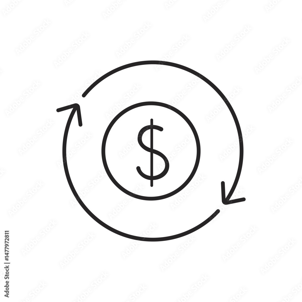 Obraz premium Bank, payment, money and finances line icon