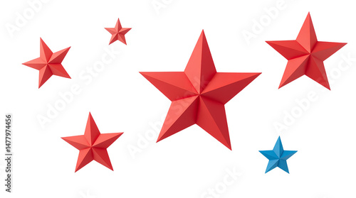 Photo of stars in various size and colors isolated on transparent background.png
