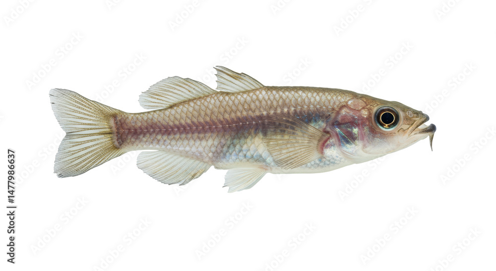 Fototapeta premium Parambassis ranga Fish isolated, Glass Fish Cutout 