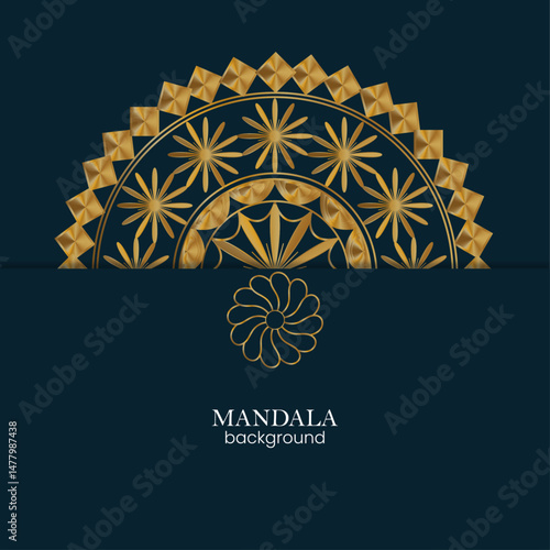 Premium Gold Mandala Background – High-End Luxury Design