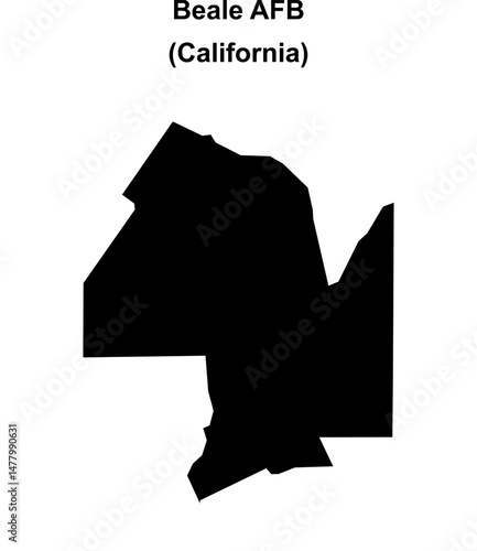 Beale AFB (California) blank outline map