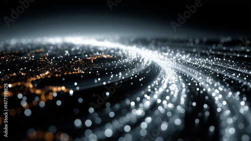 Dynamic abstract technology background reflecting global business innovation