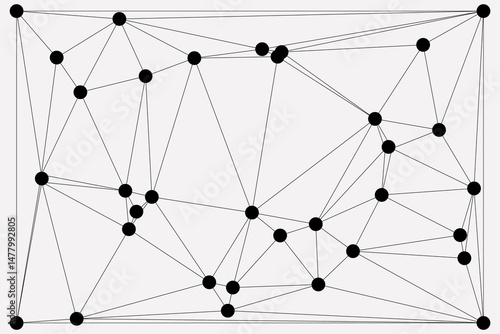 Global network connection background for banner design. Abstract line background with connecting dots and lines. Network Connecting dot polygon social network communication. Internet technology.