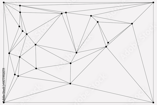 Global network connection background for banner design. Abstract line background with connecting dots and lines. Network Connecting dot polygon social network communication. Internet technology.