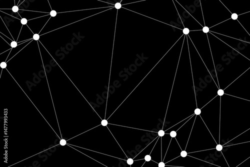 Global network connection background for banner design. Abstract line background with connecting dots and lines. Network Connecting dot polygon social network communication. Internet technology.