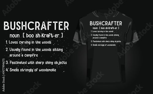 BUSHCRAFTER t-shirt design