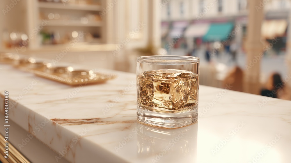 Cozy café setting, warm pastries displayed on a marble counter, inviting atmosphere perfect for relaxing or socializing. Cozy café setting, warm pastries displayed on a marble counter, inviting atmosphere perfect for relaxing or socializing.