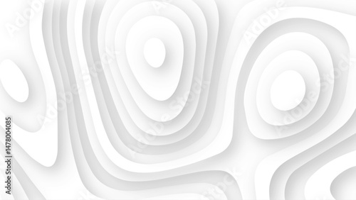 Abstract White paper cut background with lines.3d realistic papercut decoration textured with wavy layers. geometric background overlap layer.