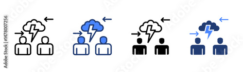 Conflict Of Interest icon sheet multiple style collection