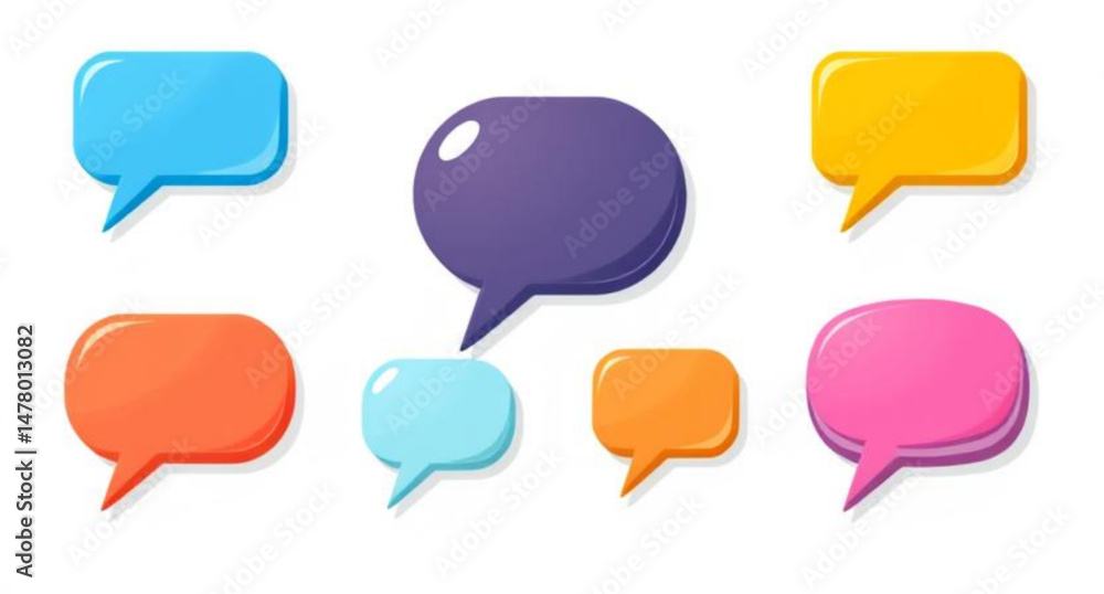 set of speech bubble set of speech bubble