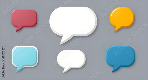 speech bubble vector set ,speech bubble illustration set ,peech, bubble, vector, set, illustration, talk, chat, message, comic, dialog, balloon, communication, 