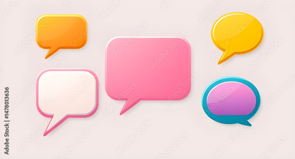 set of speech bubble set of speech bubble