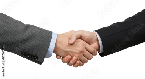 Businessman Handshake, Isolated on Transparent PNG Background
