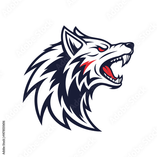 Wallpaper Mural wolf head tattoo icon vector illustration Torontodigital.ca