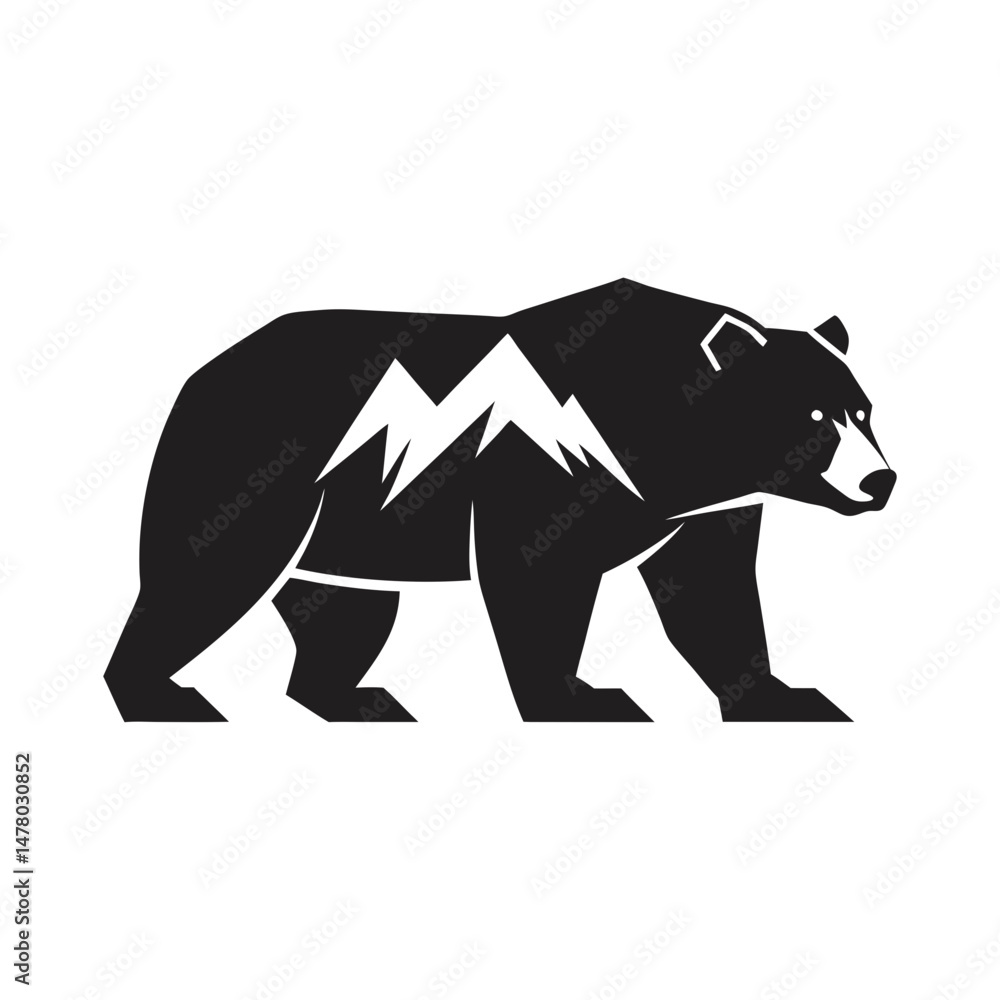 Obraz premium vector illustration of a bear