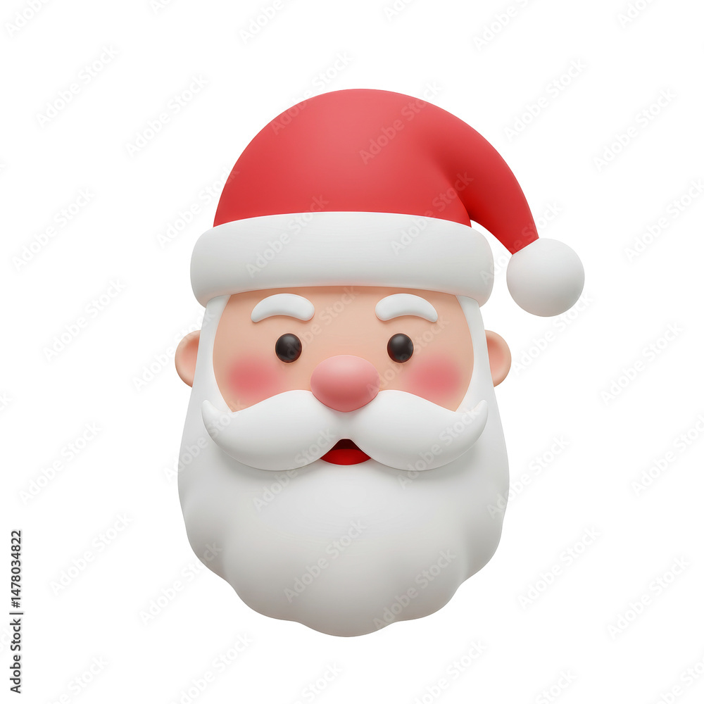3D Cartoon Christmas Santa Clause Head isolated on transparent background , Cartoon santa PNG 3D Cartoon Christmas Santa Clause Head isolated on transparent background , Cartoon santa PNG