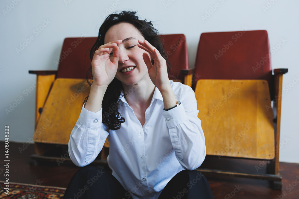 Joyful Expression A Person Laughing and Engaging in Playful Interaction with Others. The scene reflects the beauty of human connection and the joy that comes from shared moments of happiness